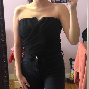 Black Windsor Crop Top